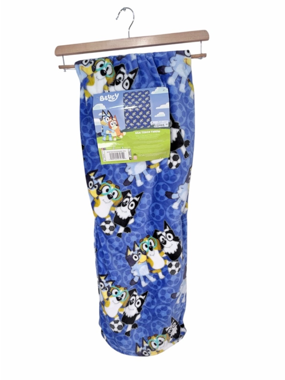 Bluey Soccer Buddies Plush Throw Blanket Kids Fleece Touch 50x70 Bluey Bingo